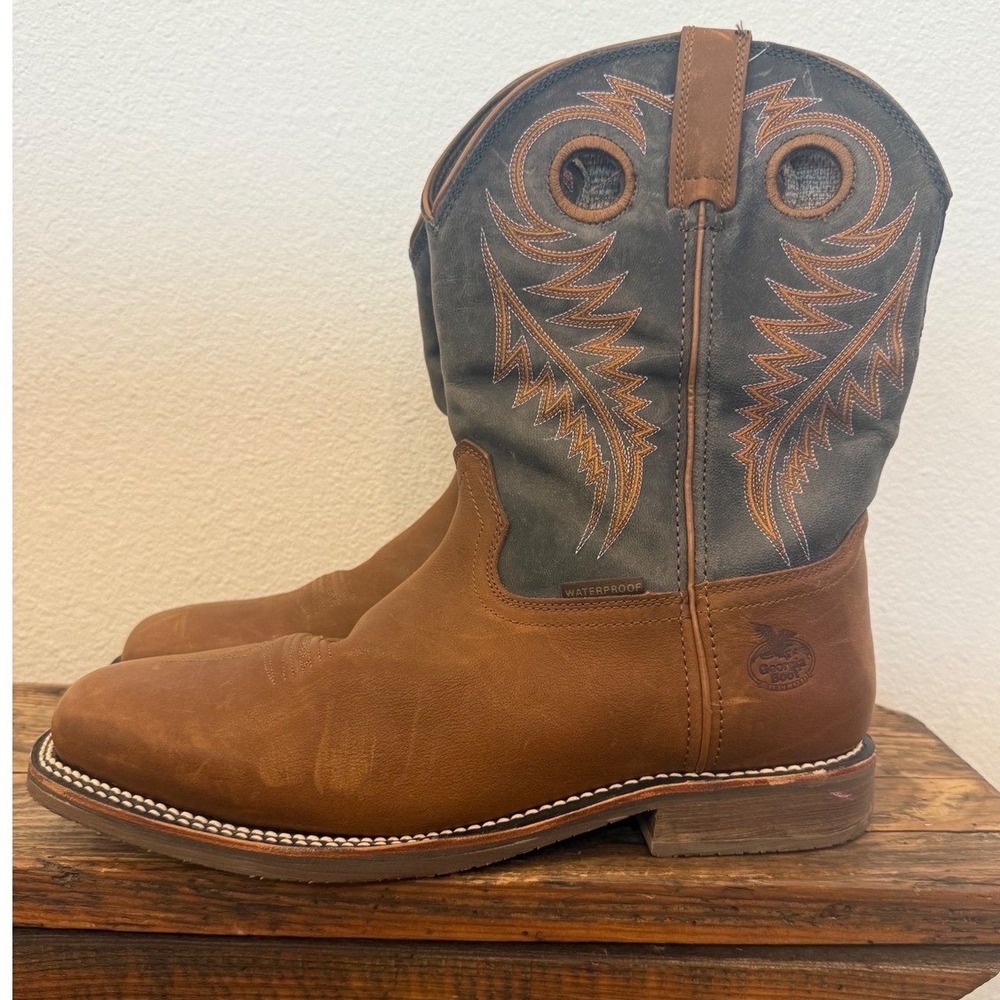 GEORGIA BOOT MEN'S CARBO-TEC ELITE WATERPROOF PULL ON SAFETY WESTERN BOOTS 13EE